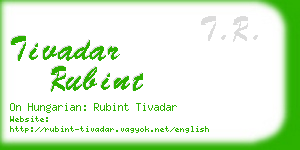 tivadar rubint business card